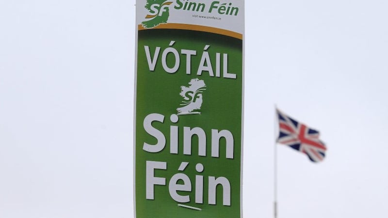 Sinn F&eacute;in election posters appeared in Carryduff, Co Down, on Tuesday ahead of the Assembly election. Picture by Mal McCann 