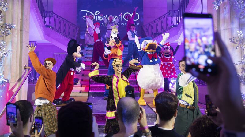 Famous faces including Emma Willis, Rachel Stevens, Andrea McLean and Kimberly Wyatt attended the Disney 100 launch.
