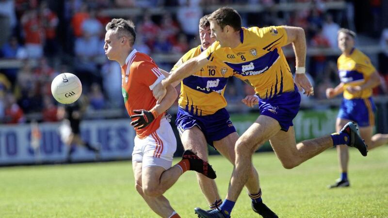 Mark Shields says Armagh must win in Meath to stay on course for promotion. Pic seamus loughran. 