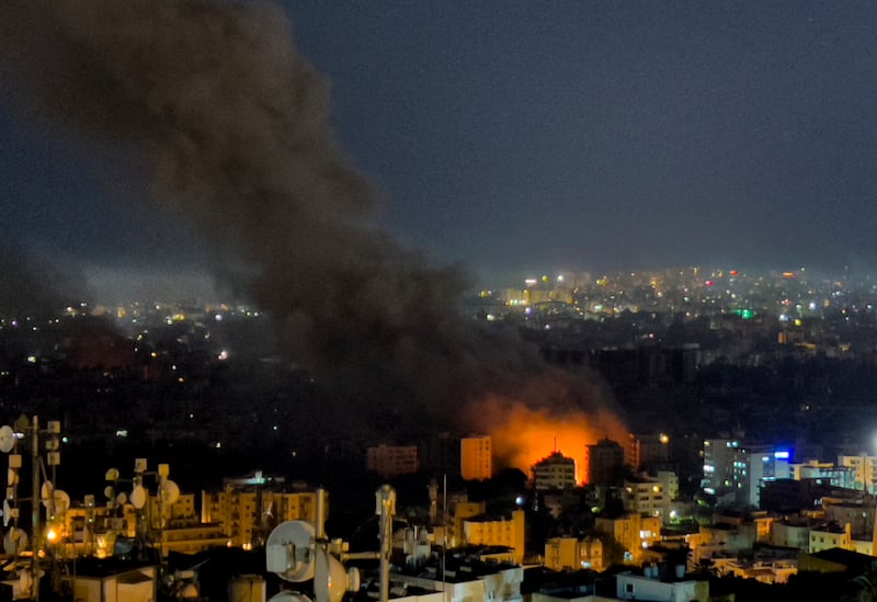 Israeli air strikes rock suburbs of Beirut and cut off key crossing ...
