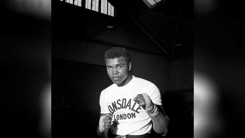 Cassius Clay in 1963 training prior to defending his world heavyweight championship title against Henry Cooper in London. Picture by Press Association