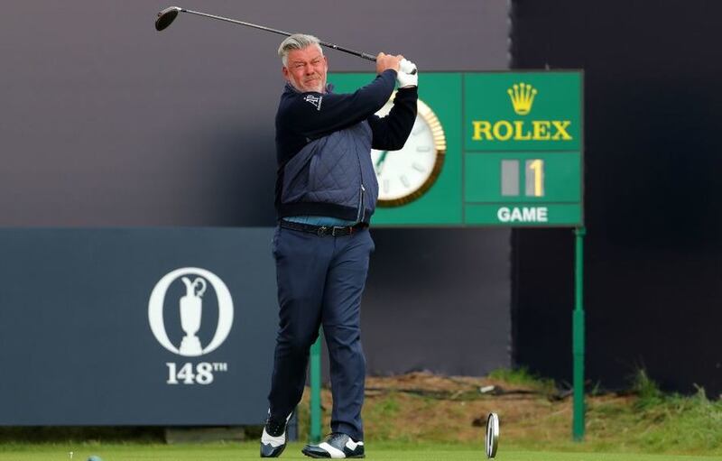 &nbsp;Northern Ireland's Darren Clarke tees off the 1st to start day one of The Open Championship 2019 at Royal Portrush Golf Club. Picture by&nbsp;Richard Sellers/PA Wire.