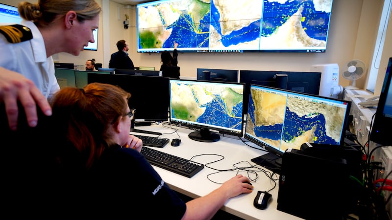 The Royal Navy’s ‘999 control centre’ in Portsmouth helps deal with shipping attacks in the Red Sea