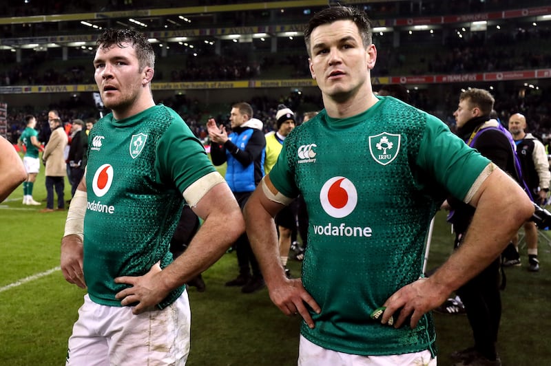 Peter O’Mahony, left, and Johnny Sexton, right, were long-time international team-mates