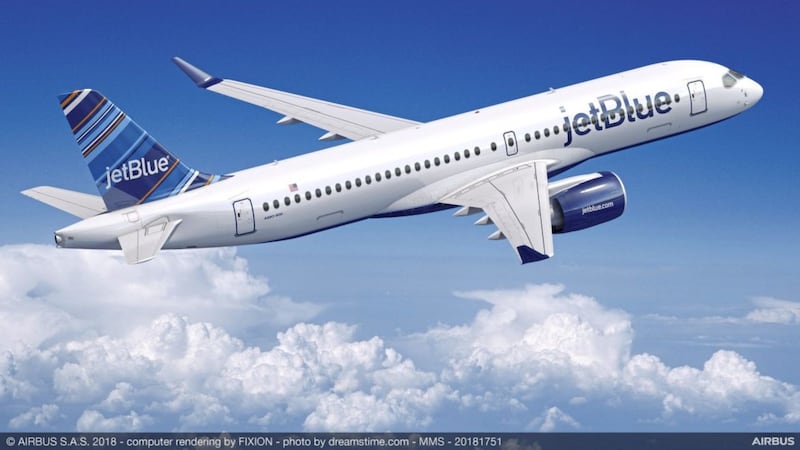 US airline JetBlue has agreed a deal to buy up 120 Airbus A220-300 aircraft, previously known as the Bombardier CS300. The wings of the plane are made in Belfast 