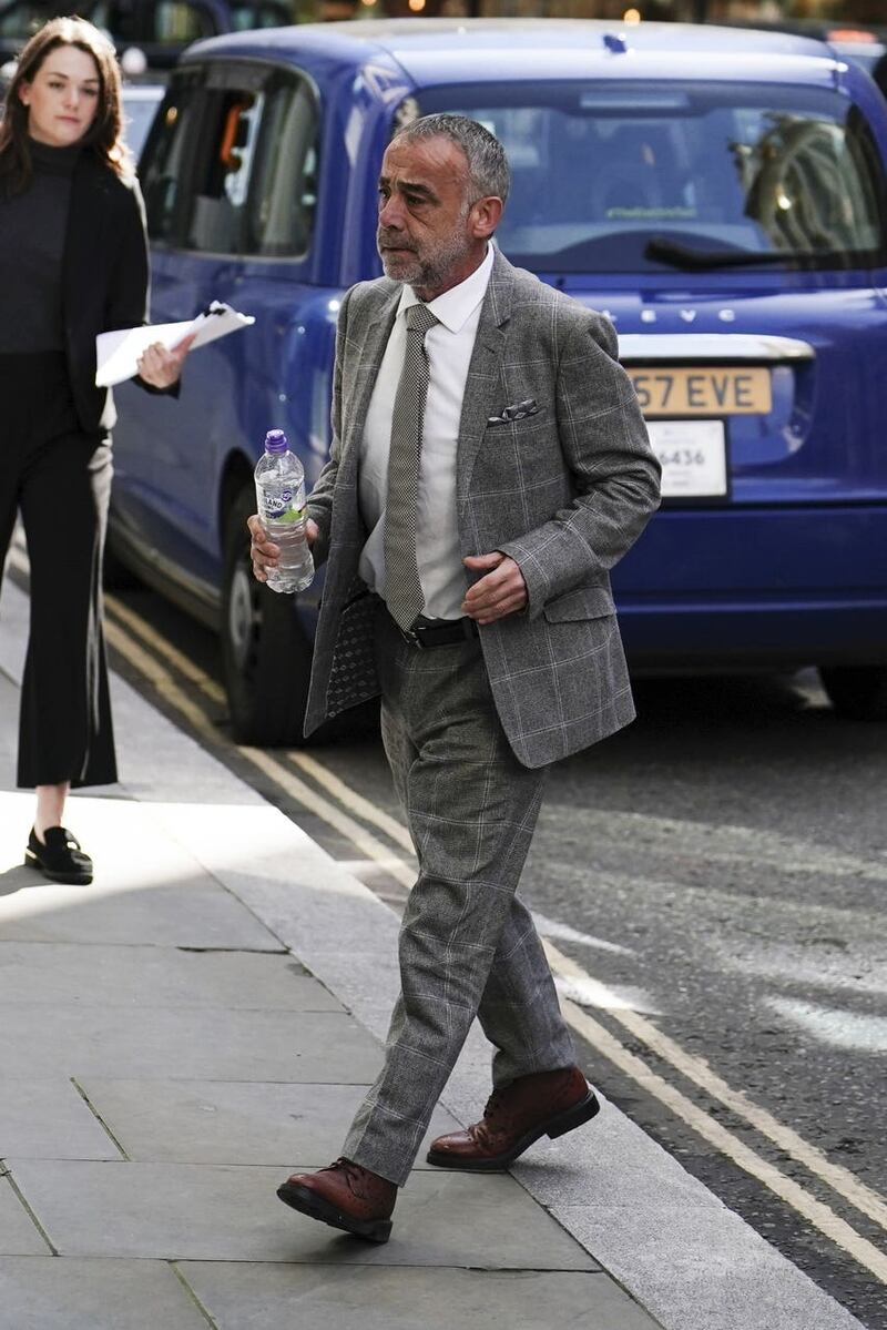 Michael Le Vell arrives at court