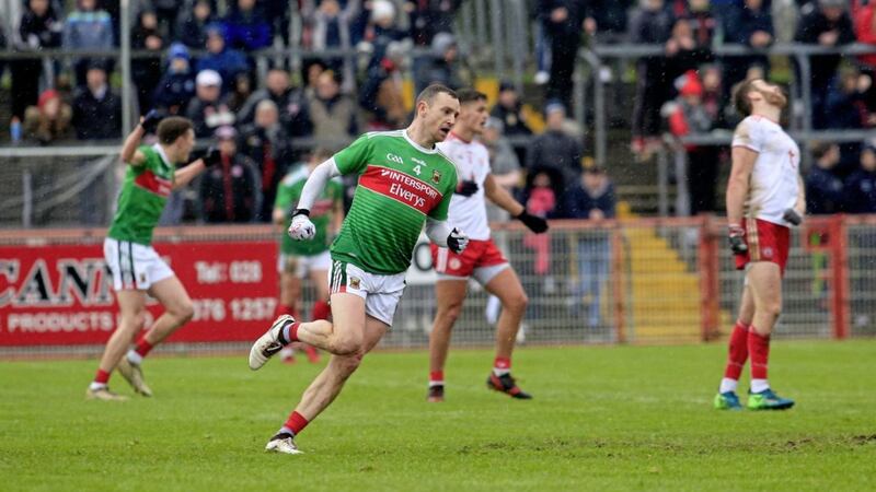 Keith Higgins was in impressive form during last week&#39;s win over Tyrone in Omagh, and is one of the many threats Cavan must be wary of in Castlebar tonight. Picture by Philip Walsh 