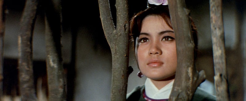A scene from The Swordsman of All Swordsmen showing Polly Shang-Kuan Ling-Feng as Flying Swallow
