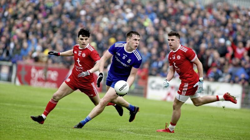 Monaghan have missed Niall Kearns at midfield but have a good record in Omagh. Picture by Seamus Loughran 