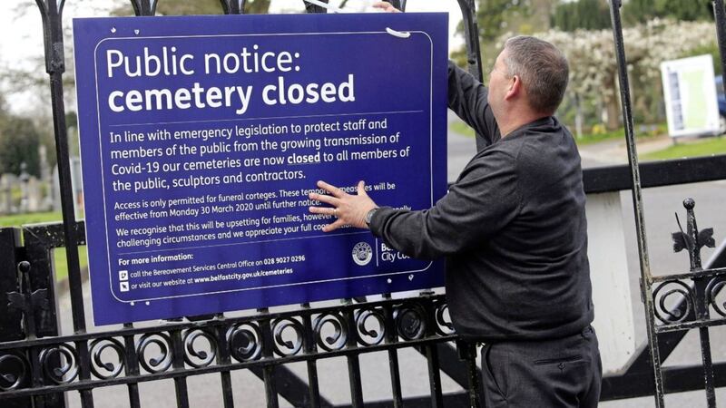 Public health measures introduced in response to the coronavirus pandemic, including the closure of cemeteries, mean that traditional funerals have come to an end. Picture by Mal McCann 