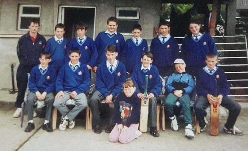 St Joseph&#39;s, Rush issued a picture of Eoin Morgan on the school cricket team 