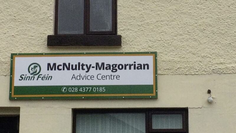 The advice centre in Castlewellan is used by Sinn F&eacute;in MP Chris Hazzard as his constituency office 