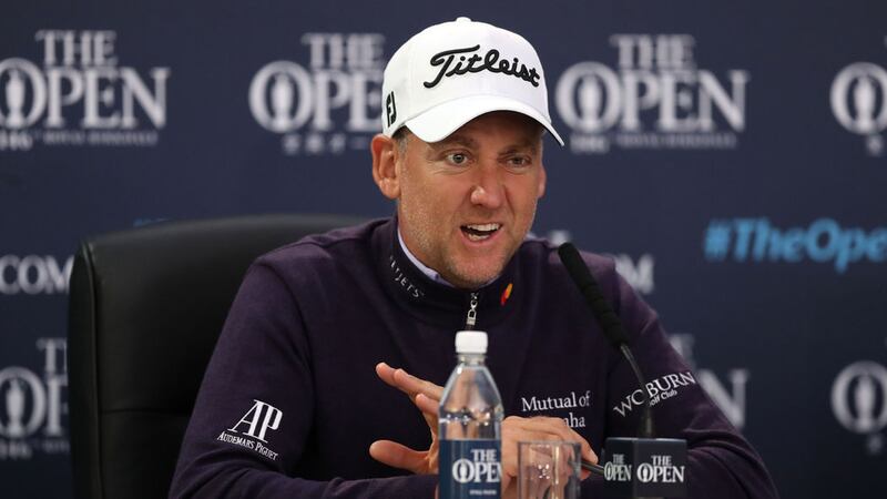 England's Ian Poulter speaks during a press conference during day one of The Open Championship 2017 at Royal Birkdale Golf Club, Southport<br />&nbsp;