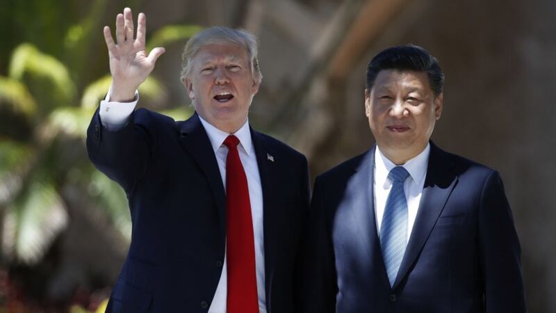 The US president said during dessert he told the Chinese president about the strike.