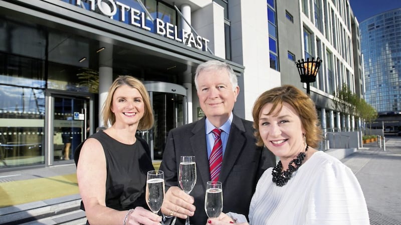 The north&#39;s tourism offer has been underpinned by the opening of a number of new hotels, including the AC Hotel Belfast. Situated in the heart of the landmark City Quays development, it opened in April, bringing 80 jobs and a &lsquo;new way to hotel&rsquo; to the city, featuring a signature restaurant headed up by multi-Michelin-starred celebrity chef Jean-Christophe Novelli. Pictured at the official launch are general manager Lisa Steele, Belfast Harbour chairman Dr David Dobbin and director of franchise sales, marketing &amp; revenue management for Marriott International, Deirdre O&rsquo;Brien 