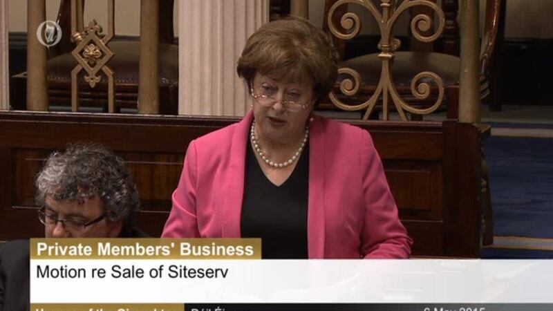 Catherine Murphy addresses the Dail last month 