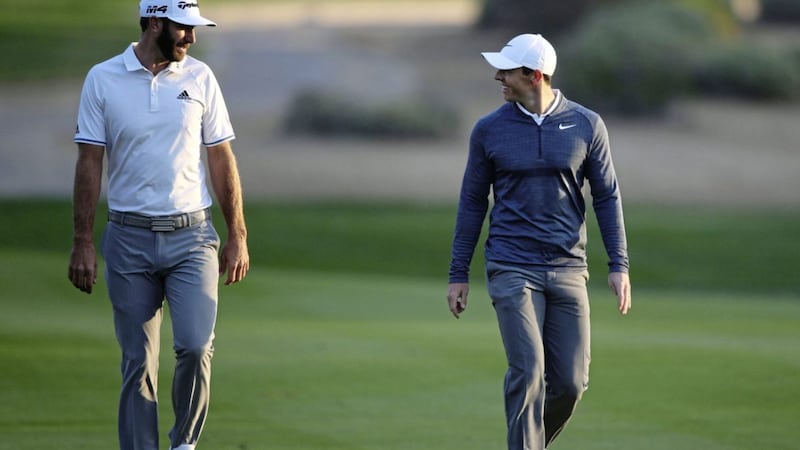 Rory McIlroy (right) and Dustin Johnson