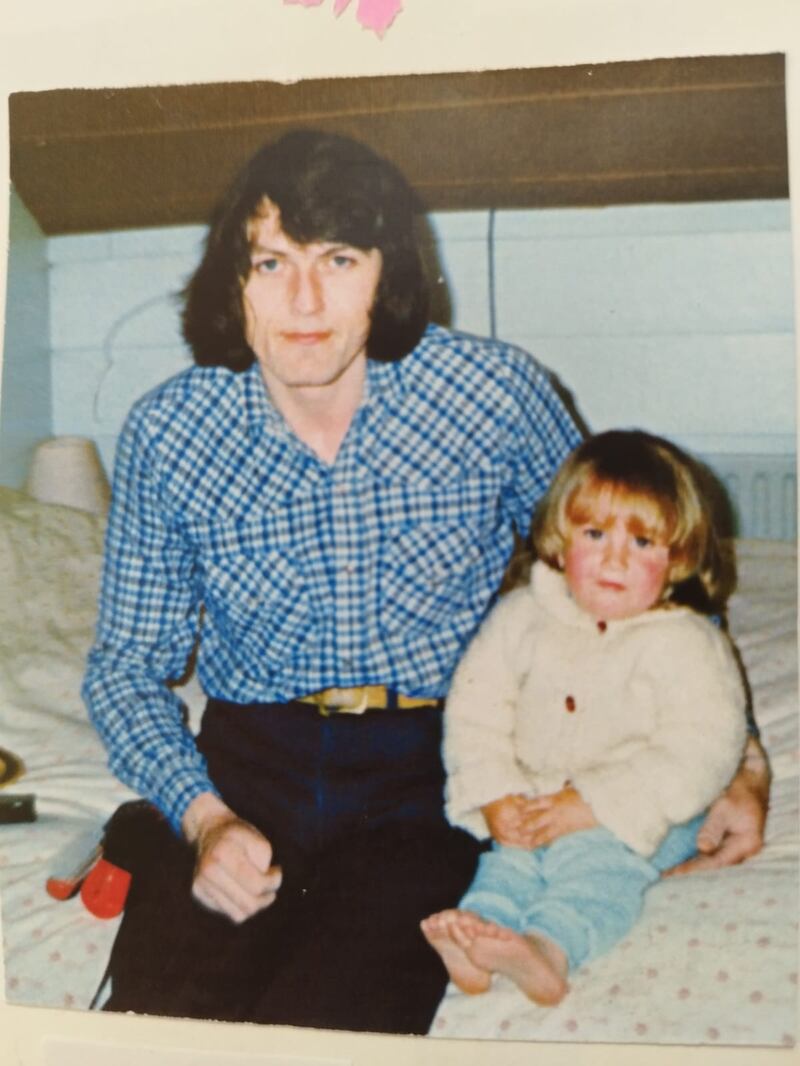 Rebecca Pagliaro with her father Neil King in 1986