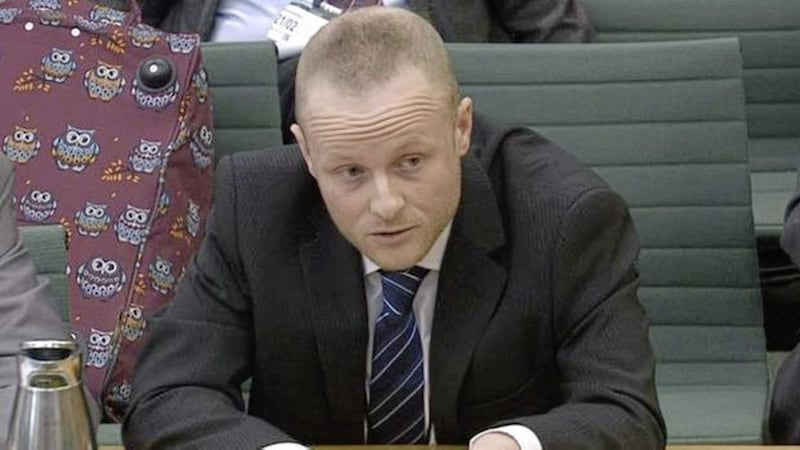 Jamie Bryson gives evidence to the NorthernIreland Affairs Committee 