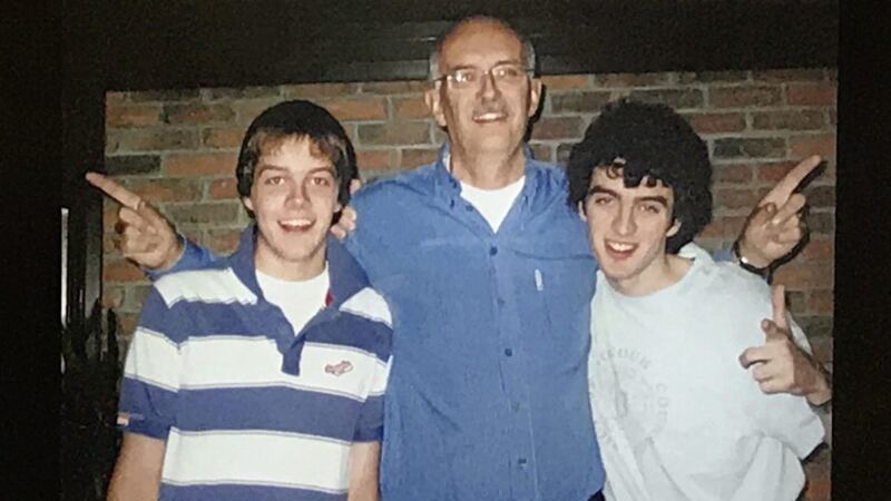 Richard Lowry with his two sons. Picture: family handout/PA 