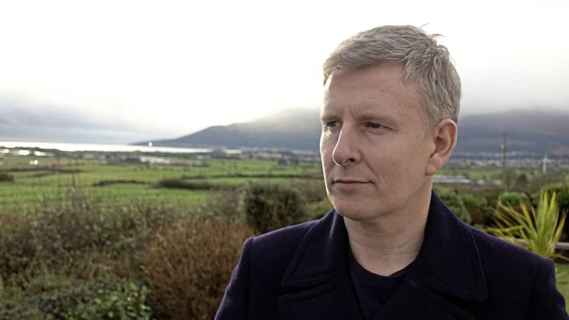 Patrick Kielty on the road to his home village of Dundrum as part of the BBC documentary &#39;My Dad, The Peace Deal and Me&#39;. Picture by Lorian Reed-Drake 