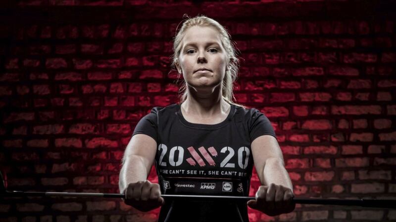 Stephanie Meadow is pictured at the launch of 20x20, a campaign setting out to create a measurable cultural shift in the perception of women&#39;s sport so that it will be seen as something strong, valuable and worth celebrating 