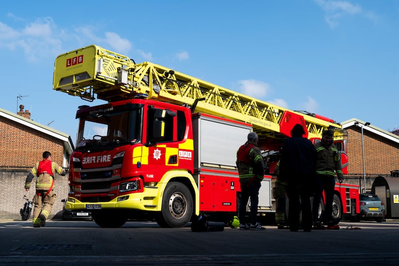 A new fire truck at Old Kent Road Fire Station