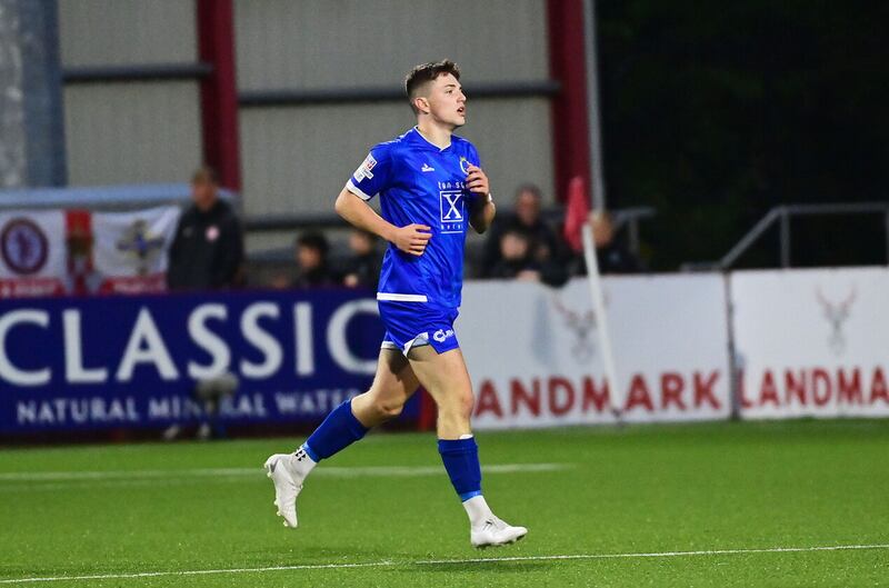 Tomas Galvin scored a brilliant goal for Dungannon Swifts against Larne in the season opener 