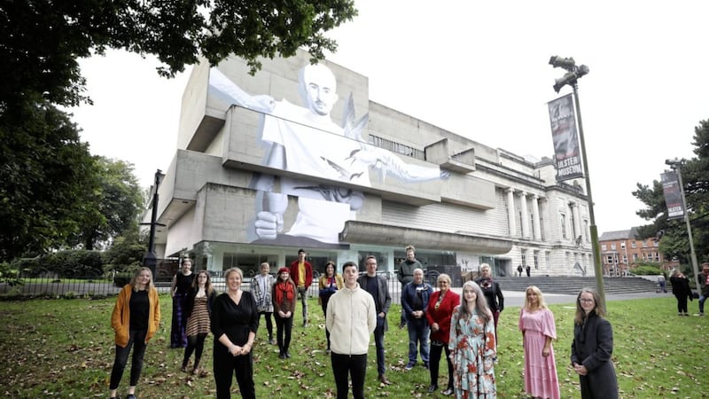 A street art installation, entitled Counterpart, has been revealed at Ulster Museum. Picture by Kelvin Boyes/Press Eye 
