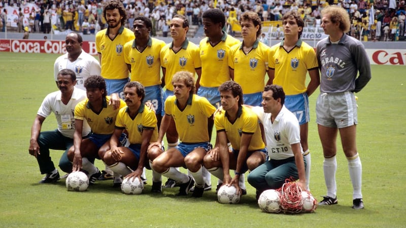 Former Brazil striker Careca (front row, second from right) turns 57 today