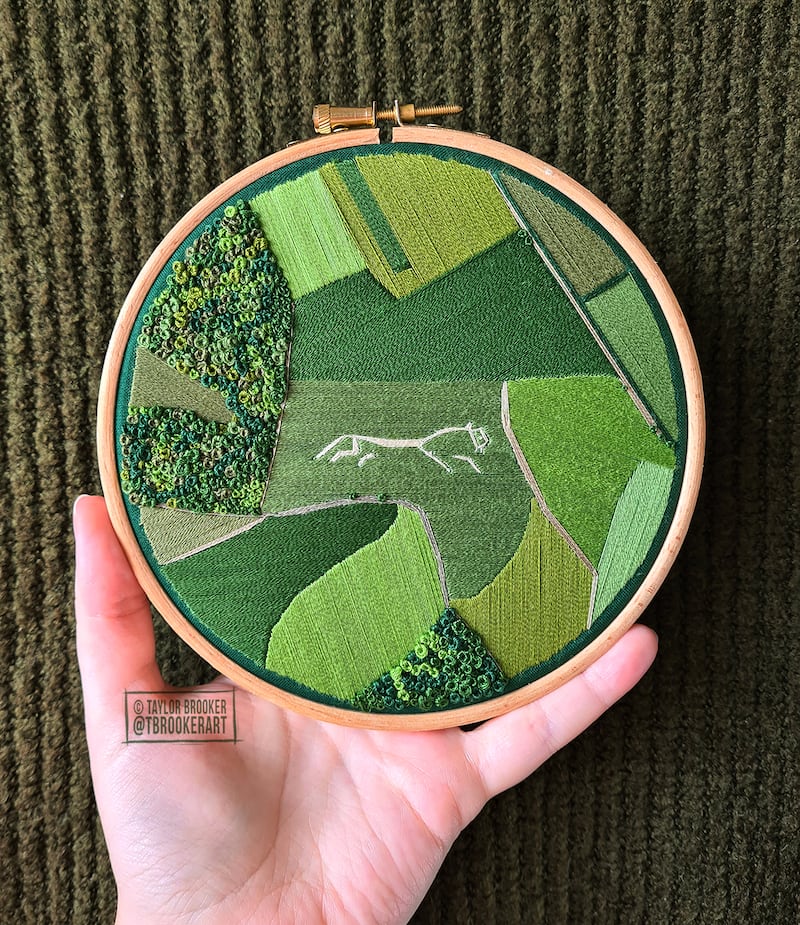 Embroidered landscape