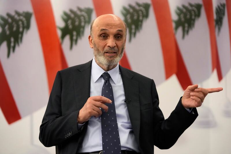 Lebanese Christian leader Samir Geagea insisted that only a small percentage of Syrians in Lebanon are true political refugees (Hussein Malla/AP)