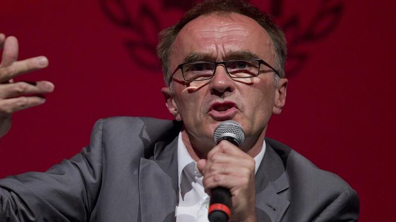 Director Danny Boyle speaking at a film festival in Mexico 