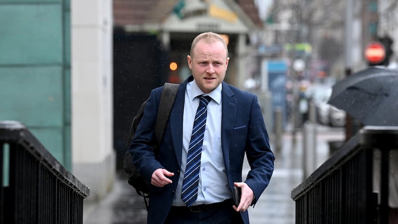 10th April 2024
Jamie Bryson pictured at the High Court in Belfast Court 

The court  Appeal is giving judgment tomorrow (Wednesday) on the Security Industry Authority's attempt to reinstate a prosecution against Jamie Bryson for the illegal supply of door staff.

Mandatory Credit Presseye/Stephen Hamilton
