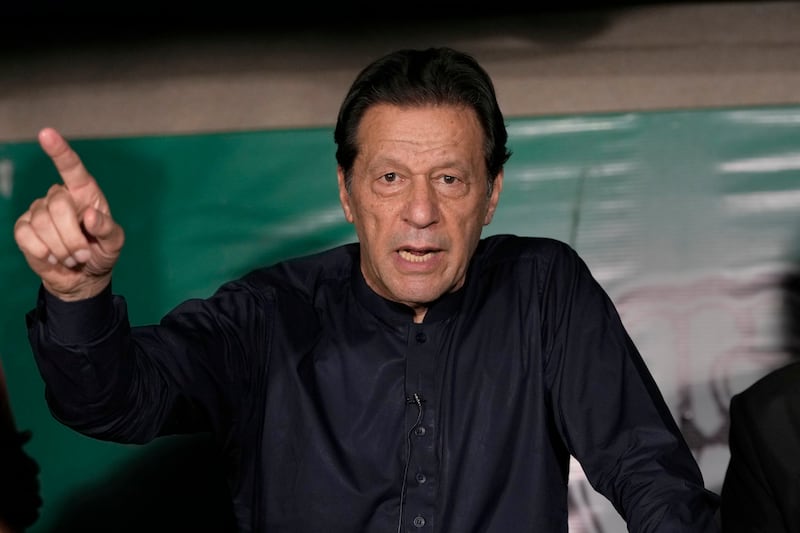 Pakistan’s former prime minister Imran Khan (KM Chaudary/AP)