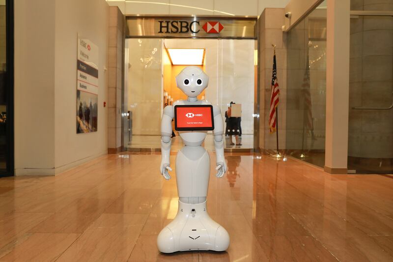 Pepper the robot at HSBC