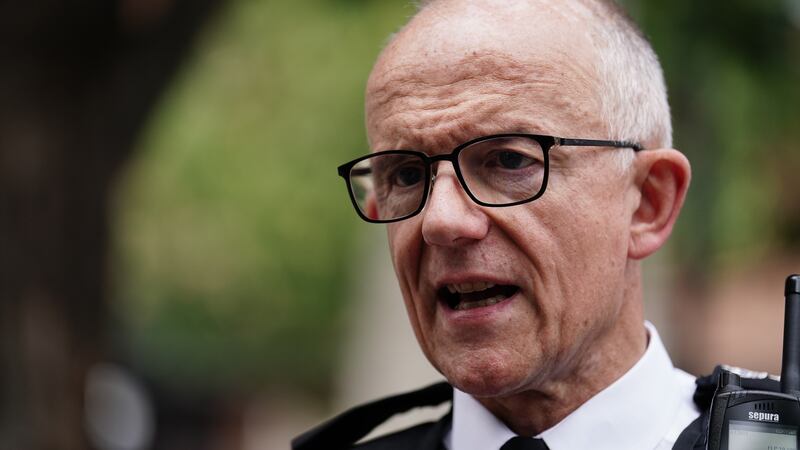 Metropolitan Police Commissioner Sir Mark Rowley is pushing ahead with plans in the next two months for officers to attend mental health callouts only where there is a threat to life (Jordan Pettitt/PA)