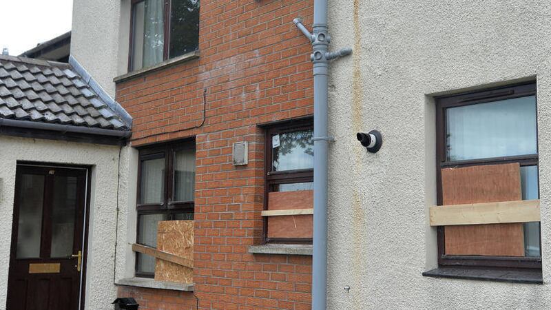 Attackers smashed the windows of a house in Newtownabbey in a racially-motivated attack.  Picture by Pacemaker Press 