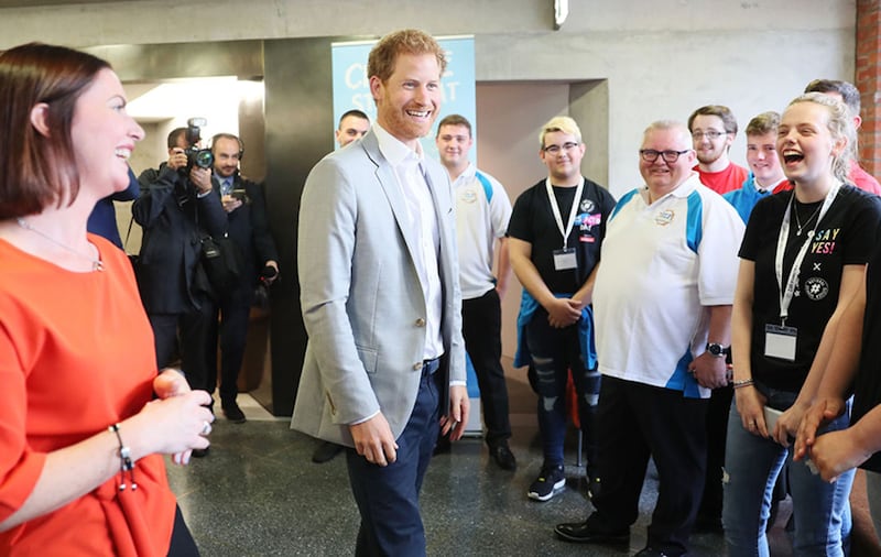 Prince Harry meets a range of range of youth organisations at The MAC in Belfast&nbsp;