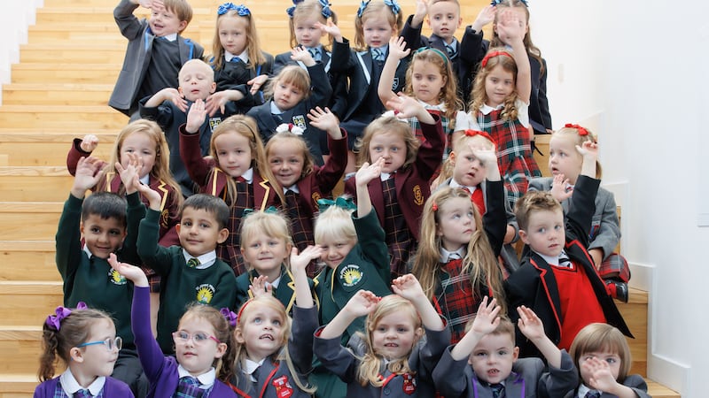 Inverclyde schools will welcome 17 sets of twins – 15 shown here – when the term starts (Steve Welsh/PA)