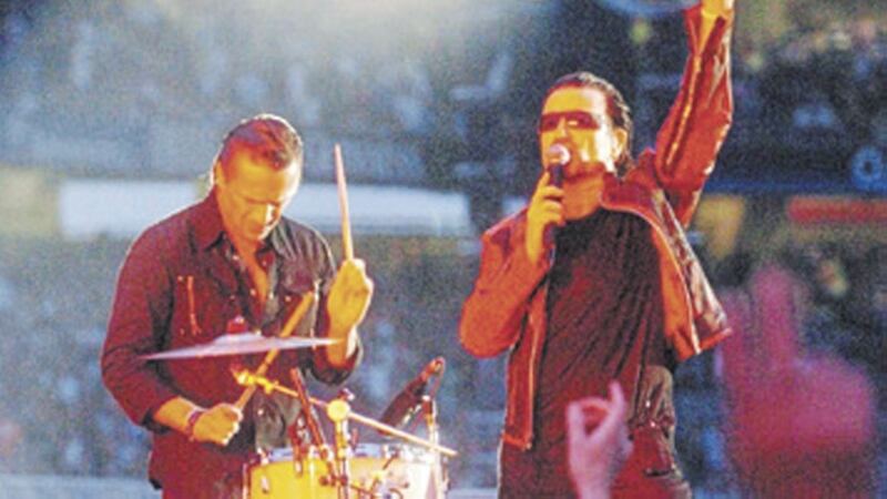 U2&#39;s Larry Mullen jr and Bono &ndash; Larry might not know it but Lynette and he have been going steady for years 