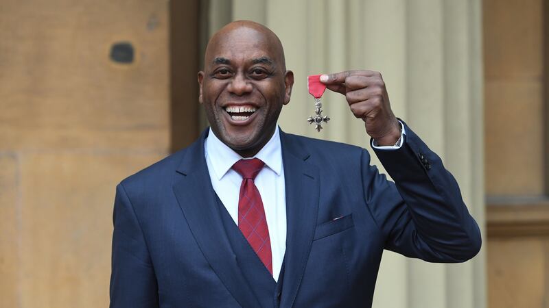 The celebrity chef was made an MBE for services to broadcasting and culinary arts in an investiture ceremony at Buckingham Palace.