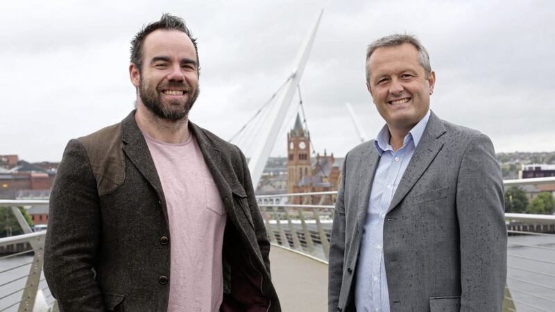 Announcing the Flint Studios move into the north west are Ciaran Murray and Jeremy Biggerstaff 