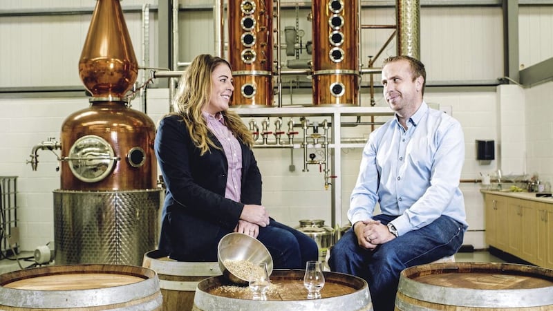 Fiona and David Boyd-Armstrong at their Rademon Distillery in Crossgar, Co Down. 