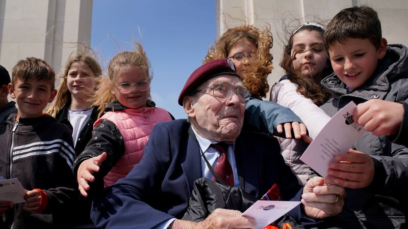 Ernie Davies, 98, was among the 11 British veterans who travelled across the Channel to mark the anniversary of the historic military invasion.