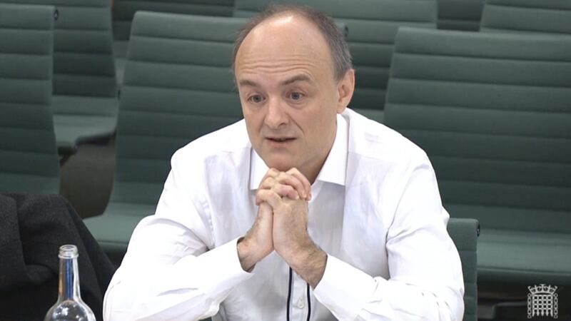 Dominic <span class="red">Cummings</span> speaking at the Commons  Science and Technology Committee which is taking evidence on a new UK  research funding agency. Picture by PA Wire