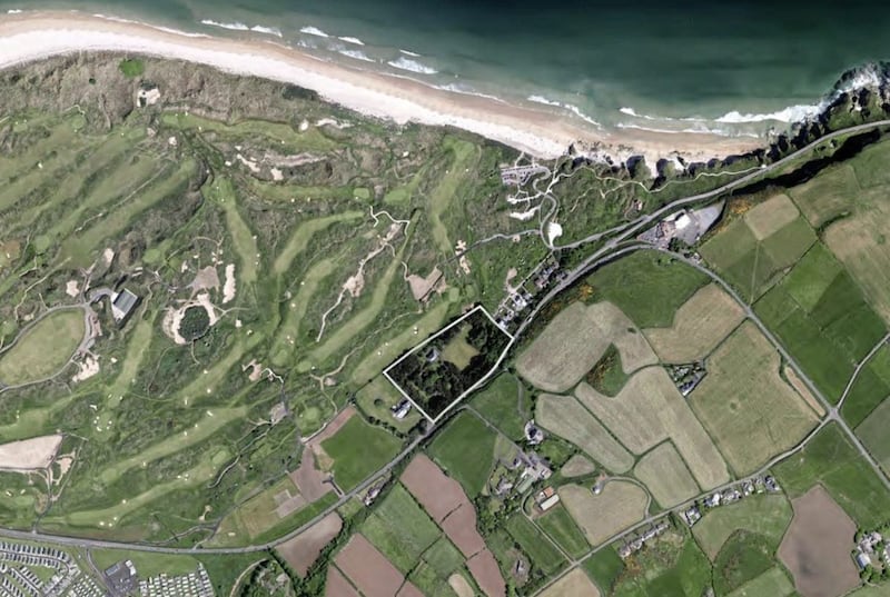 Satellite imagery of the proposed site next to Royal Portrush. 