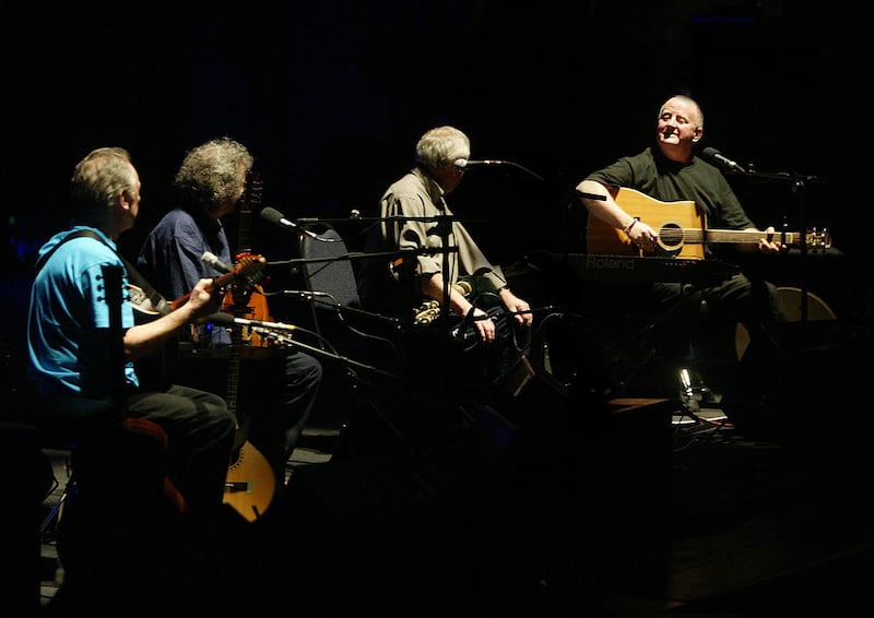 Planxty, reunited for a concert in Belfast's Waterfront Hall in 2005, with Andy Irvine second left Picture: Niall Carson