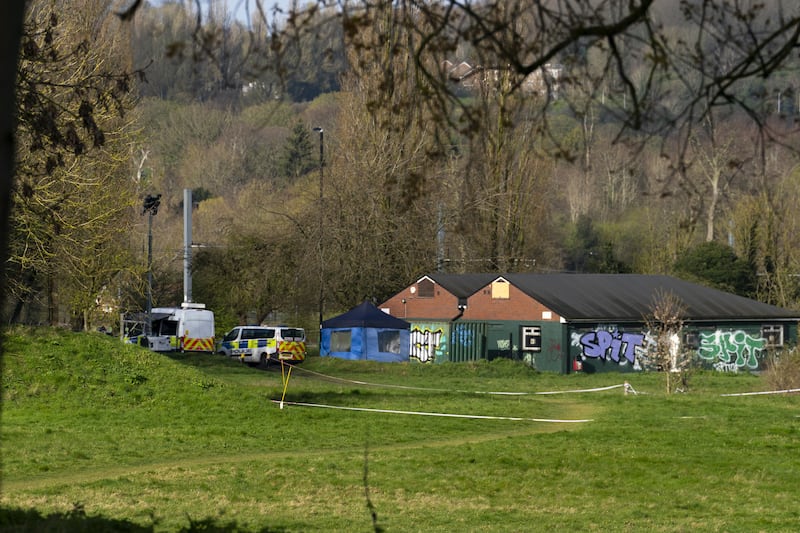 Police attended the scene in Rowdown Fields, south London