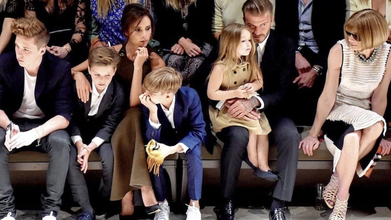 Victoria Beckham with husband David and children &ndash; they seem to have a great family/work ethic, though it helps to have millions in the bank 